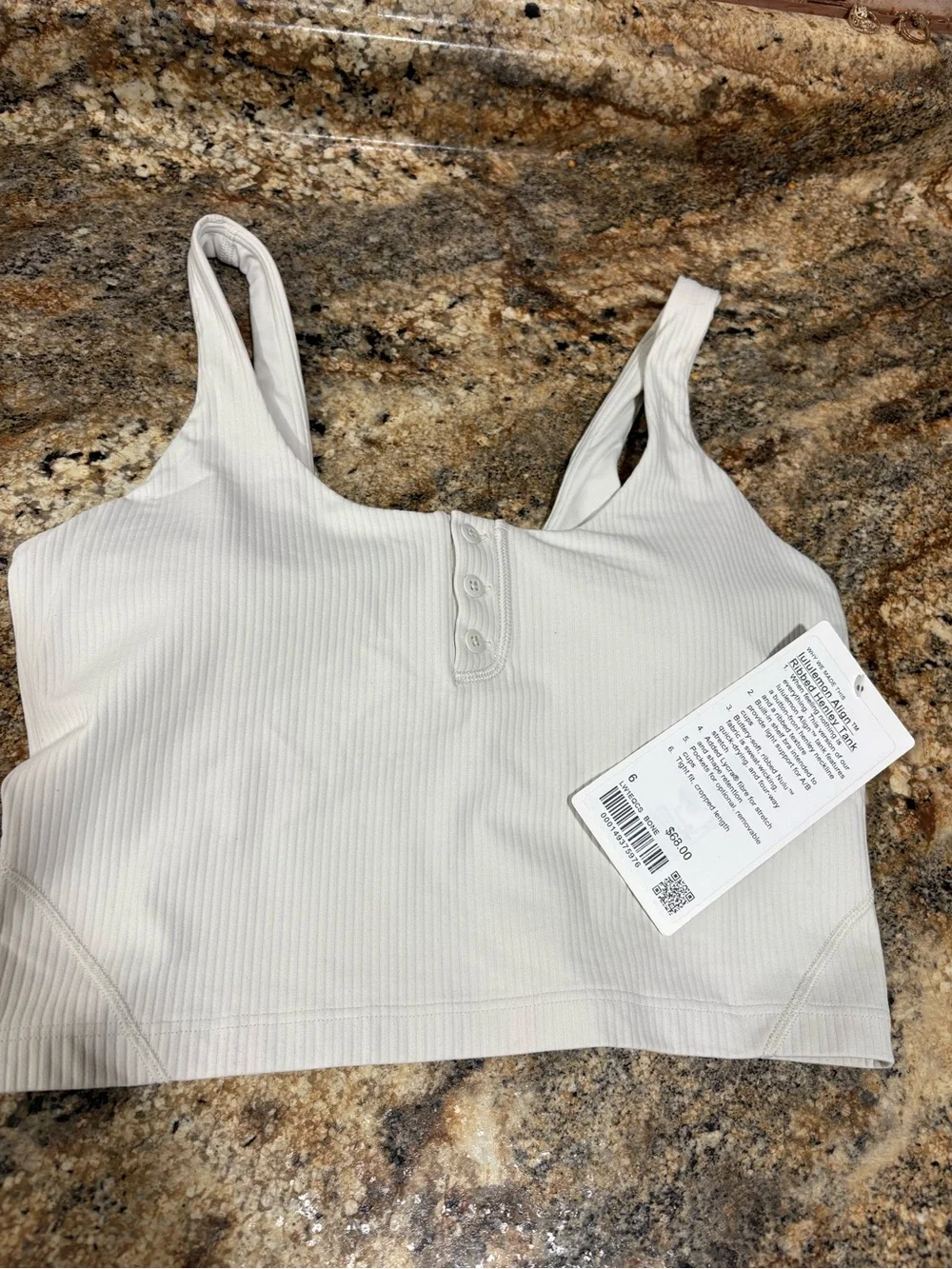 lululemon athletica White Ribbed Scoop Neck Bodysuit